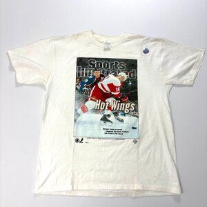VTG Detroit Red Wings Sports Illustrated Stanley Cup T Shirt White Sz XL NHL New
